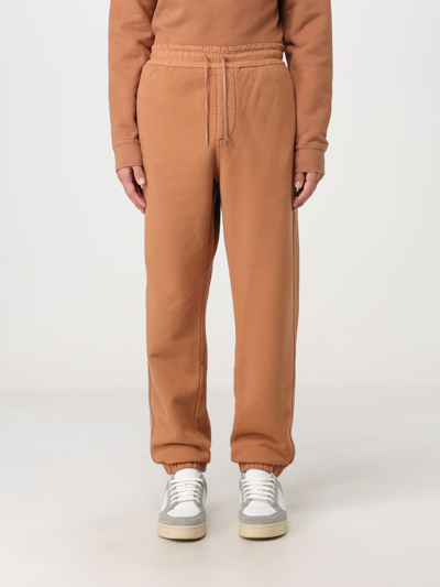 Saint Laurent Drawstring Straight Leg Trousers In Brown