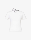 Y/PROJECT Y/PROJECT WOMEN'S WHITE EVERGREEN TRIPLE-ELASTICATED STRETCH-ORGANIC COTTON T-SHIRT