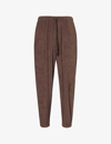 Calvin Klein Mens Deep Mahogany Lounge Tapered-leg Cotton-blend Jogging Bottoms In Brown