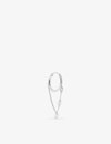 Persée Paris Persee Paris Womens White Gold Polished 18ct White-gold And 0.26ct Diamond Single Hoop Earring