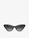 Michael Kors Womens Black Mk2195u Harbour Island Cat Eye-frame Acetate Sunglasses In Black