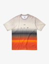 SONG FOR THE MUTE SONG FOR THE MUTE MEN'S BEIGE ORANGE X ADIDAS GRADIENT-PATTERN COTTON T-SHIRT