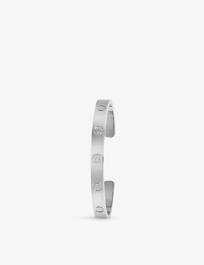 Cartier Womens White Gold Love 18ct White-gold Bracelet