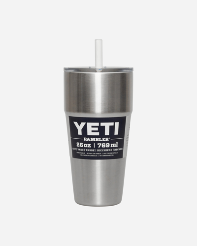 Yeti Rambler Straw Cup Silver In Grey
