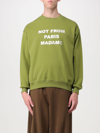 Drôle De Monsieur Le Slogan-embroidered Sweatshirt In Green