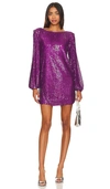 Steve Madden Bb Dakota By  Long Sleeve Sequin Dress In Purple