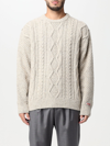 Baracuta Men's Aran Wool-blend Crewneck Sweater In Beige