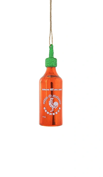 Cody Foster & Co Sriracha Chili Sauce Ornament In Orange