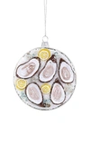 Cody Foster & Co Plated Oysters On Ice Ornament In White