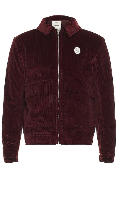 Fiorucci Red Patch Jacket In Burgundy