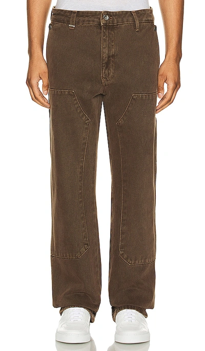 Flâneur Carpenter Straight Jeans In Brown