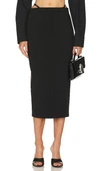 ALEXANDER WANG FITTED LONG SKIRT WITH LOGO AND ELASTIC G STRING