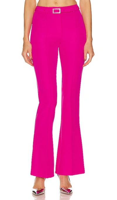 Generation Love Women's Leah Belted Crepe Trousers In Magenta