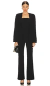 Alice And Olivia Nova Cape Jumpsuit In Black