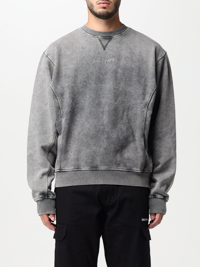 Daily Paper Roshon Brand-embroidered Cotton-jersey Sweatshirt In Grey