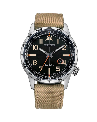 Pre-owned Citizen Aviator Bm7550-10e Black Dial 43mm Sports 10atm Watch - Brand