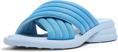 Pre-owned Camper Women's Spiro K201539 X-strap Sandal In Lt/pastel Blue