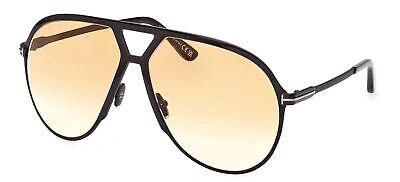 Pre-owned Tom Ford Xavier Ft 1060 Black/brown Shaded 64/14/135 Men Sunglasses