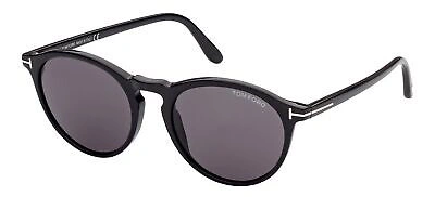 Pre-owned Tom Ford Aurele Ft 0904 Black/grey 52/19/145 Unisex Sunglasses In Gray
