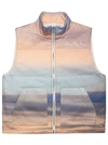Blue Sky Inn Sunrise Clouds Cotton Puffer Vest In Grey