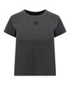 Alexander Wang Essential Shrunk Cotton Jersey T-shirt In Grey