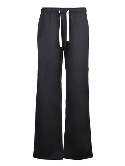 Palm Angels Embroidered Monogram Trousers In Black