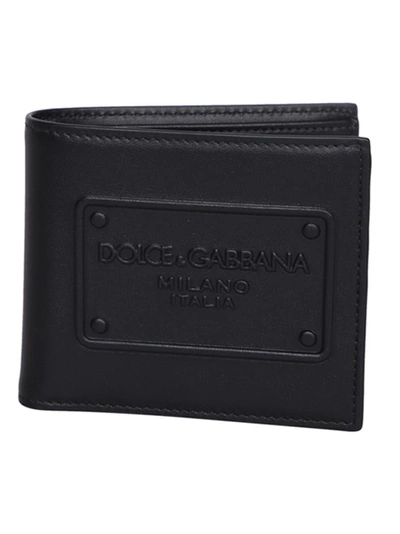 Dolce & Gabbana Black Bi-fold Leather Wallet