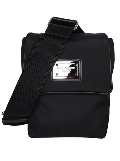 Dolce & Gabbana Black Foldover Top Bag