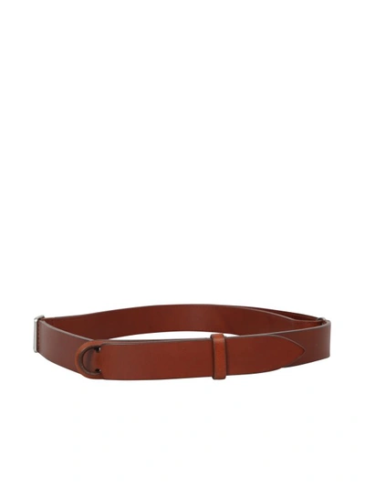 Orciani No Buckle Belt In Red