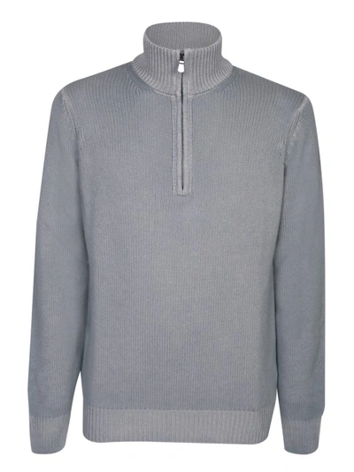 Dell'oglio Wool-blend High Neck Pullover In Grey
