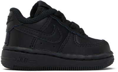 Nike Baby Black Force 1 Le Sneakers In Black/black