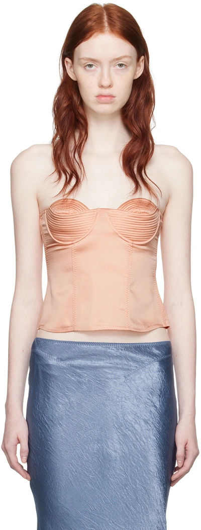 Anna October Pink Raya Corset In Peach