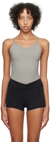 Anine Bing Alissa Bodysuit In Storm Grey In Dark Grey