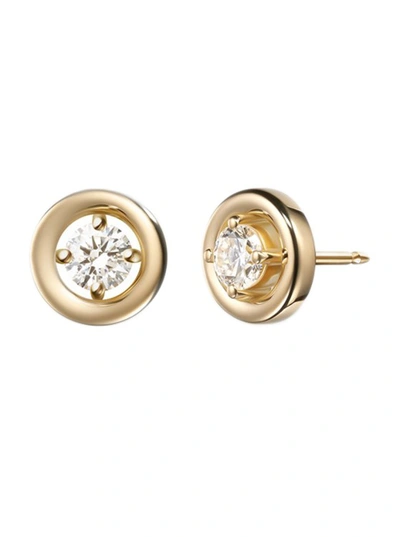 Melissa Kaye Sylvie Diamond Stud Earrings In Yellow Gold