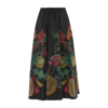 La Doublej Drawstring Skirt In Grenadilla Placée Black