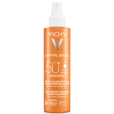 Vichy Capital Soleil Cell Protect Invisible High Uva And Uvb Sun Protection Spray Spf50+ 200ml In White