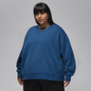 Jordan Women's  Flight Fleece Crewneck Sweatshirt (plus Size) In Blue