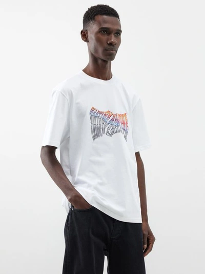 Martine Rose Multicolor Print T-shirt In White