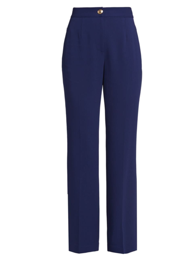 Elie Tahari Women's The Abby Soft Crepe Trousers In Blue