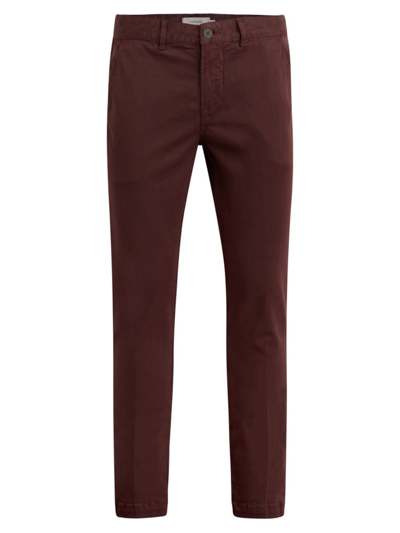 Hudson Men's Classic Slim Straight-leg Chinos In Russet