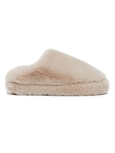 Apparis Astro Faux-fur Slippers In Latte