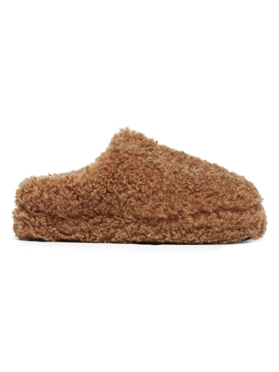 Apparis Faux-shearling Round-toe Slippers In Hazelnut