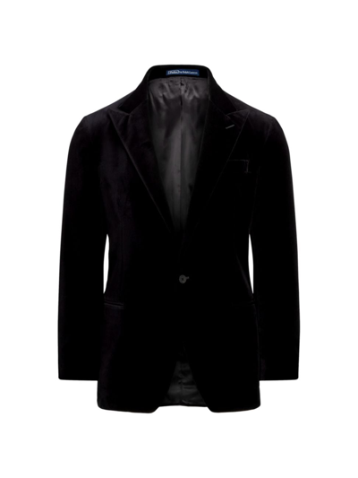 Polo Ralph Lauren Men's Velvet Single-breasted Blazer In Black