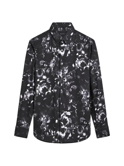 Bugatchi Men's Julian Abstract Button-front Shirt In Anthracite