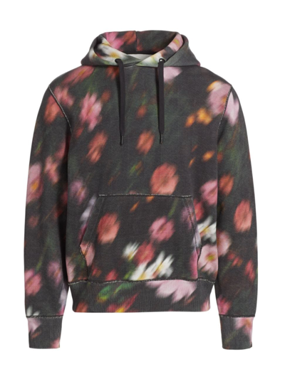 Rag & Bone Men's Floral Cotton Relaxed-fit Hoodie In Black Floral