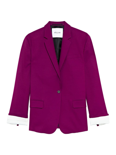 Callas Milano Denis Oversized Single-breasted Blazer In Magenta