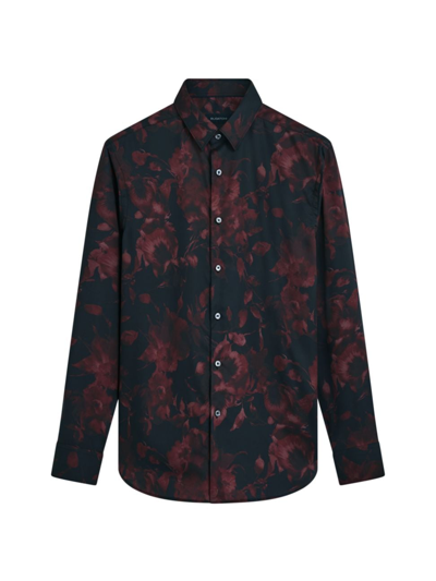 Bugatchi Men's Julian Abstract Button-front Shirt In Burgundy