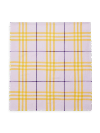 Burberry Wool Check Scarf In Haze