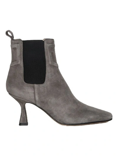Pomme D'or Taupe Suede Ankle Boot In Grey