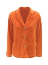 19.61 Orange Velvet Anita Blazer In Orange